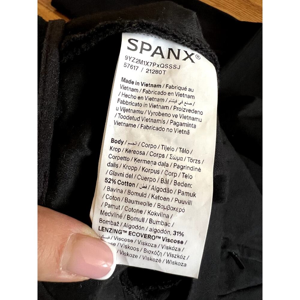 Spanx Supersmooth Stretch Twill Slim Straight Pant Size S Black DRM - Picture 7 of 10